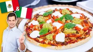 Tasty Chicken Fajita Pizza Recipe - Italian & Mexican Food Fusion #Ad