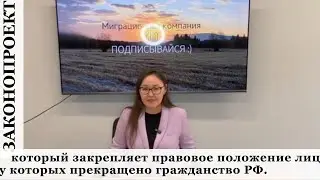 Законопроект 2024, который закрепляет правовое положение лиц, у которых прекращено гражданство РФ.