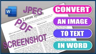 How to convert an IMAGE TO TEXT in word | Microsoft Word Tutorials