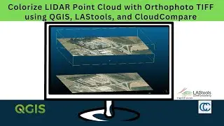 Colorize LIDAR Point Cloud to RGB | Colorizing LIDAR data with TIFF | QGIS + LasTools + CloudCompare