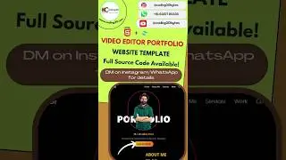 Best Video Editor Portfolio Website Template | Tailwind CSS | Sell Your Editing Services Online!