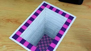 how to draw 3d illusion drawing for beginners | easy tutorial video | 