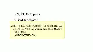 Oracle ---Tablespaces