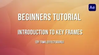 After Effects Beginner Introduction to Key Framing(Tamil) - Part 17