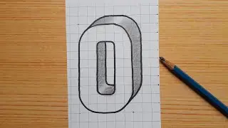 Simple 3d Drawing Number 0 / How To Draw Easy For Beginners #shorts