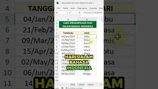 Tips Menampilkan Hari Dalam Bahasa Indonesia di Excel #belajarexcel #exceltips #tutorialexcel