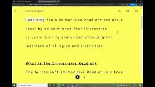 What is Microsoft Immersive Reader and how to use it?