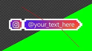 Instagram lower third with your text | green screen, transparent background