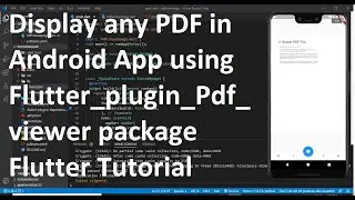 Display any PDF in android app using "flutter_plugin_pdf_viewer" package | Easy Flutter Tutorial