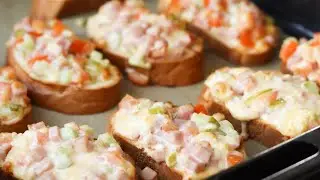 ХРУСТЯЩИЕ ГОРЯЧИЕ БУТЕРБРОДЫ со ВКУСОМ ПИЦЦЫ🍕 В ДУХОВКЕ🍕 Easy pizza bread recipe