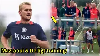 Mazraoui training & De ligt first training at Man United 🔥, see De ligt, Mazraoui, Martinez, Amad.