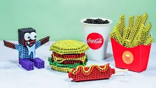 FAST FOOD Mukbang FUNNY MINECRAFT ANIMATION With Magnetic Balls | Stop Motion Cooking