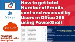 How to get the total number of Emails sent and received by Users in Office 365 using PowerShell|2023