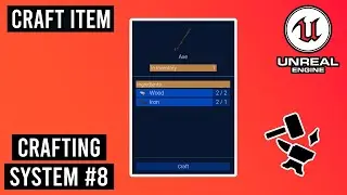 Craft Item with ingredients in Unreal Engine 5.3 - Part 8 - Crafting System #8 #ue5 #crafting