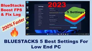 How To Make BlueStacks 5 Run Faster🚀in Windows 11 (2023) | BlueStacks 5 Best Settings For Low End Pc