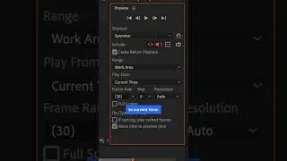 Playback From Current Time in After Effects