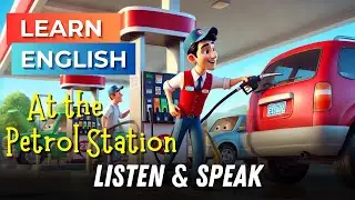 At the Gas Station | Improve Your English | English Listening Skills - Speaking Skills - Petrol