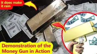 Coolest Cash Gun Toy * Make It Rain Spray Money Gun Review * Money Shooter Novelty Gun for All Ages