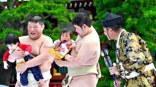 Japanese Baby-Crying Sumo Festival - Nakizumo 泣き相撲