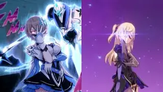Genshin Impact JoJo References Vs Honkai Impact 3 JoJo References JoJo's Meme Rita and Fischl