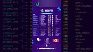 ICC ODI World Cup 2023 Qualifier Schedule: ICC Men's Cricket World Cup 2023 Qualifier Schedule