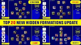 Top 20 Hidden Formations Update In eFootball 2023 Mobile || 4-2-4 Formation Available 🤔!?