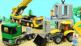 Lego Construction Site (Skyscraper Building, Mobile Crane, Excavator)