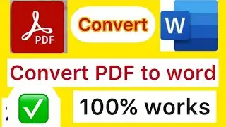 How to convert PDF to word easy and free