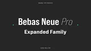 Bebas Neue Pro   Exp Family Font Free Download