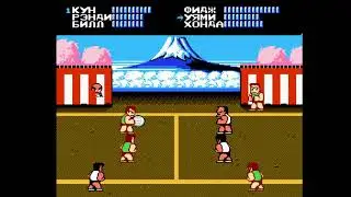 Nekketsu Koukou Dodgeball Bu, Вышибалы прохождение игры на денди (Dendy, Nes, 8 bit)