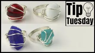 Flat Wire Glass Cabochon Ring Sea Glass Jewelry Making Tutorial