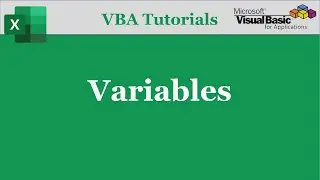 VBA Variables | Excel VBA Tutorials | Part-09