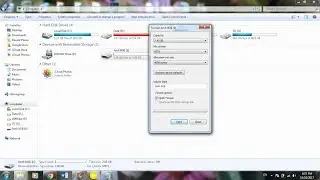 Formatting a memory card, flash drive or device using a PC.