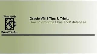 How to drop the Oracle VM database