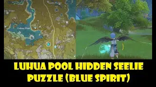 Luhua pool secret Seelie puzzle Blue Spirit chest Location Genshin Impact