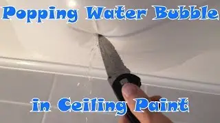 Popping Water Bubble in Ceiling Paint