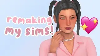 making over my older sims in my current style + sim download ✨ | sims 4: cas challenge