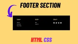 footer section sing Html and Css