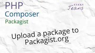 Upload a package to Packagist 