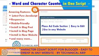 New Character + Word Counter Tool Website Script | Easily Install in Blog POST & PAGE