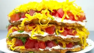 Закусочный ТОРТ из БАКЛАЖАНОВ! Рецепт Вкусной и Пикантной Закуски!