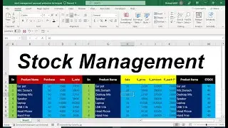 fully automatic stock management in excel | how to maintain stock in excel sheet format