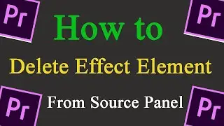 How to Delete Effect Element from Source Panel in Adobe premiere pro CC