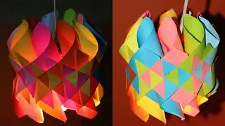 DIY paper lamp/lantern - how to make a pendant light out of paper - Easy Craft | Smart Solutions.