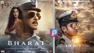 BHARAT Movie Poster Editing In Picsart | Salman Khan Movie Poster Edit | Movie Poster Manipulation