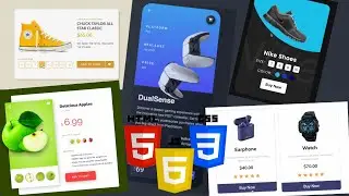 5 Product Card Examples For Web Design - HTML CSS - No JavaScript