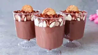 Mocha Dessert Cups. Homemade dessert in 5 minutes. No baking, no egg or gelatine! Easy and Yummy!