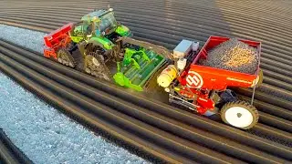 Potato Planting  | Deutz-Fahr Agrotron 7250 TTV on Row-Crop Tracks + Dewulf Miedema belt planter