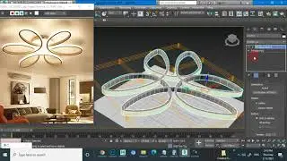 3dsmax Tutorials, Tutorial on Modeling a Modern Stylish Chandelier Ceiling Light in 3dsmax