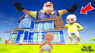 DEVLER ÜLKESİNDE BEBEK 😱 Hello Neighbor Who's Your Daddy Dark Riddle Roblox Baby in Yellow